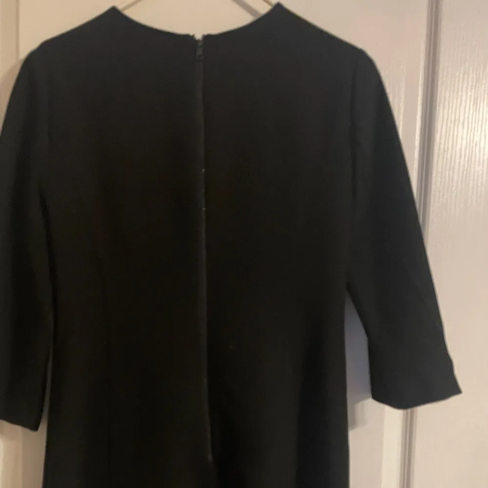 Alice + Olivia Black Shift Dress 3/4 Sleeve Crew Neck 4 Basic Cocktail Vacation - Image 6