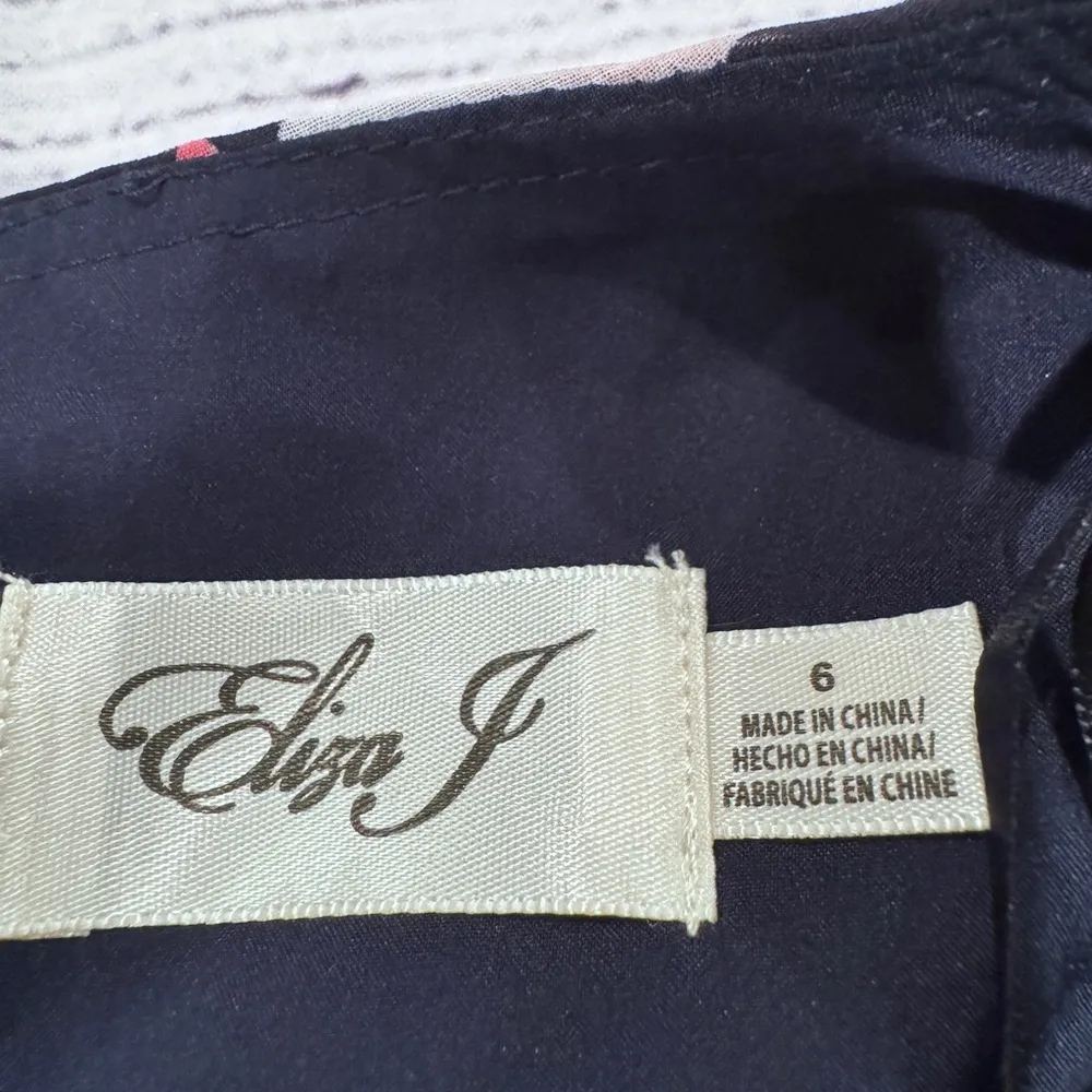 Eliza J Floral Print 3/4 Balloon Sleeve Faux Wrap Hi-Low Maxi Dress - Image 6