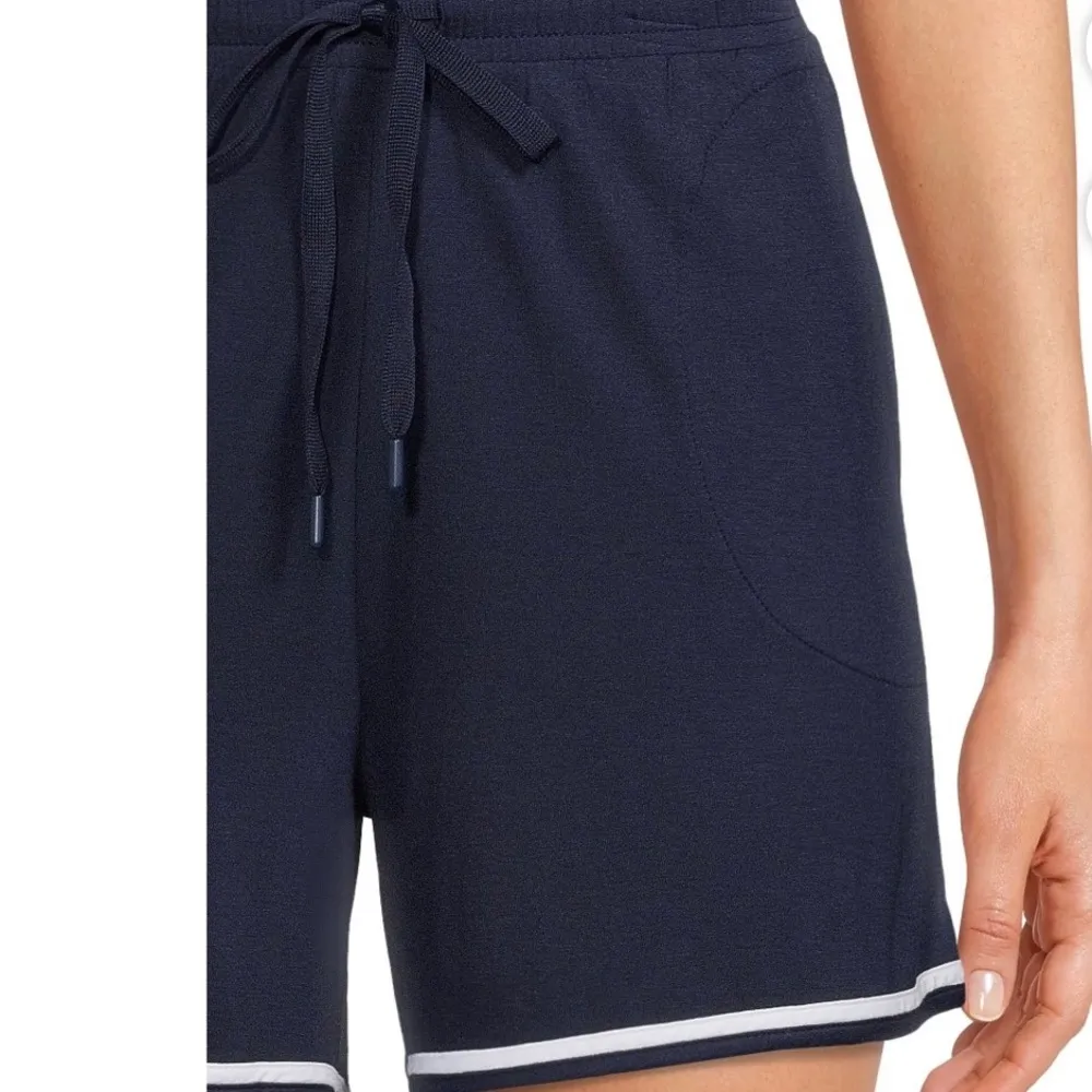 SECRET TREASURES Womens Sleep Shorts Size Medium 8-10 Navy Blue Pockets New - Image 2