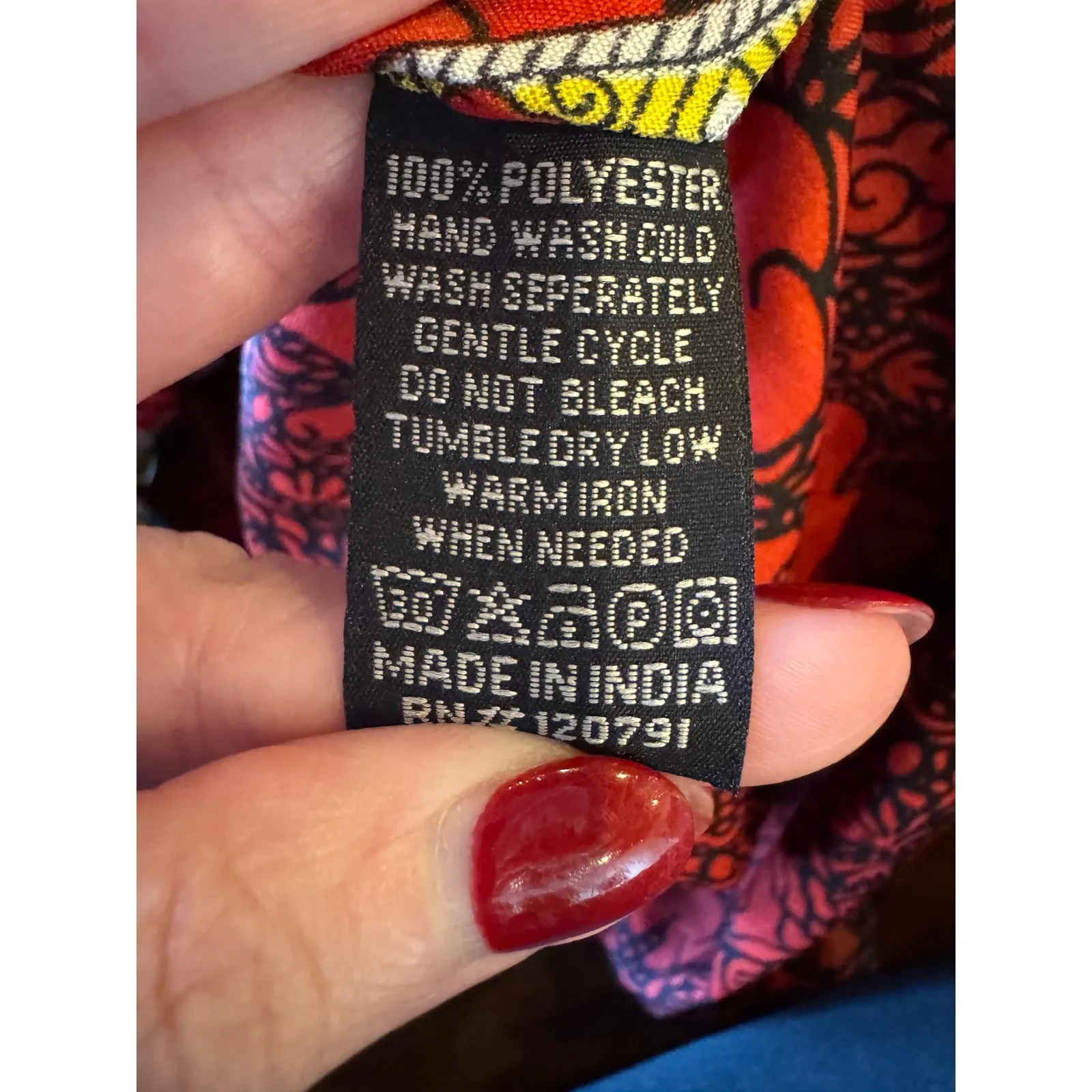 True Rock Caftan Dress Women OS Red Floral Print Maxi Kaftan Boho Coverup Kimono Size undefined - Image 10