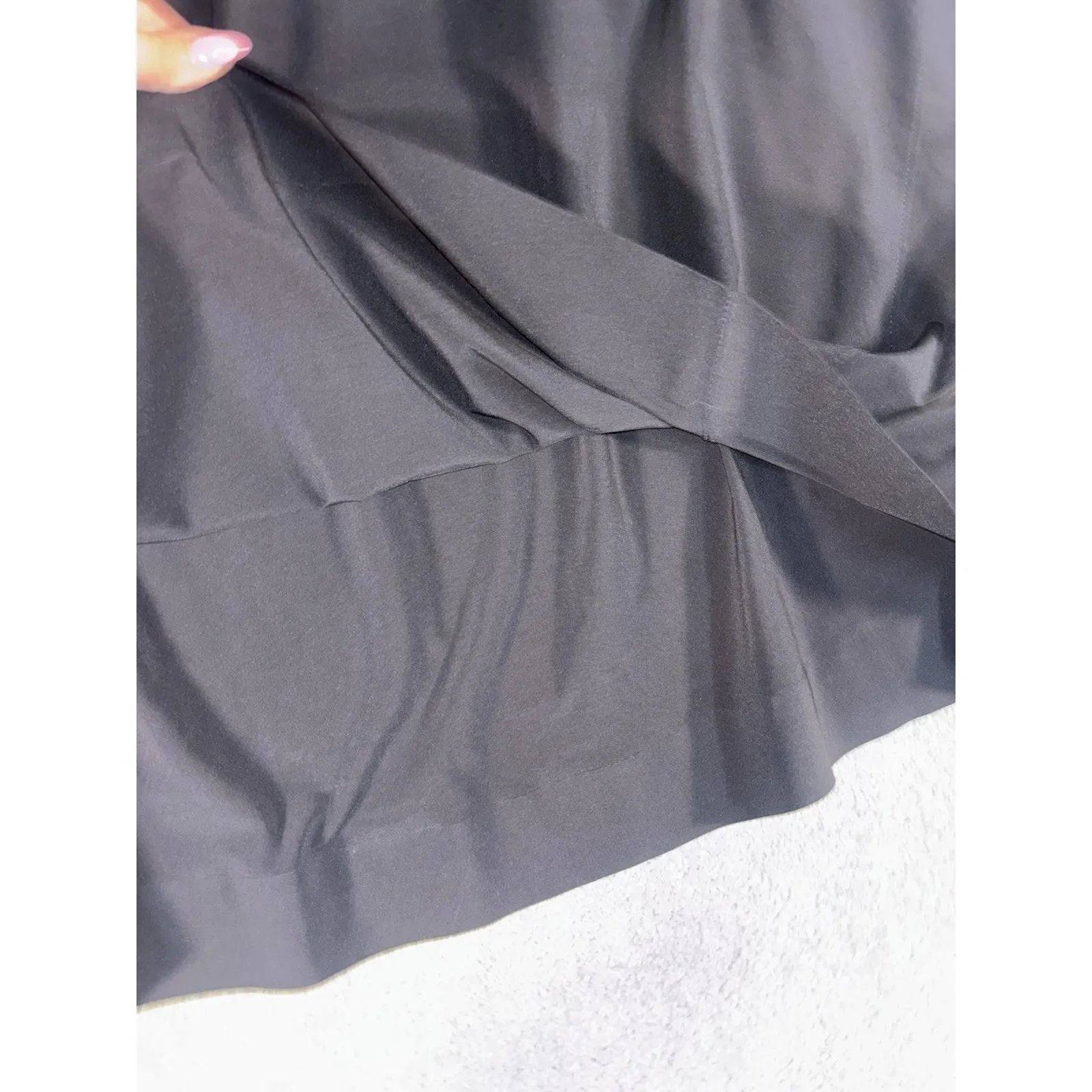 Athleta Arrival‎ Midi Skirt Size 22 Black Pull On Pockets - Image 3