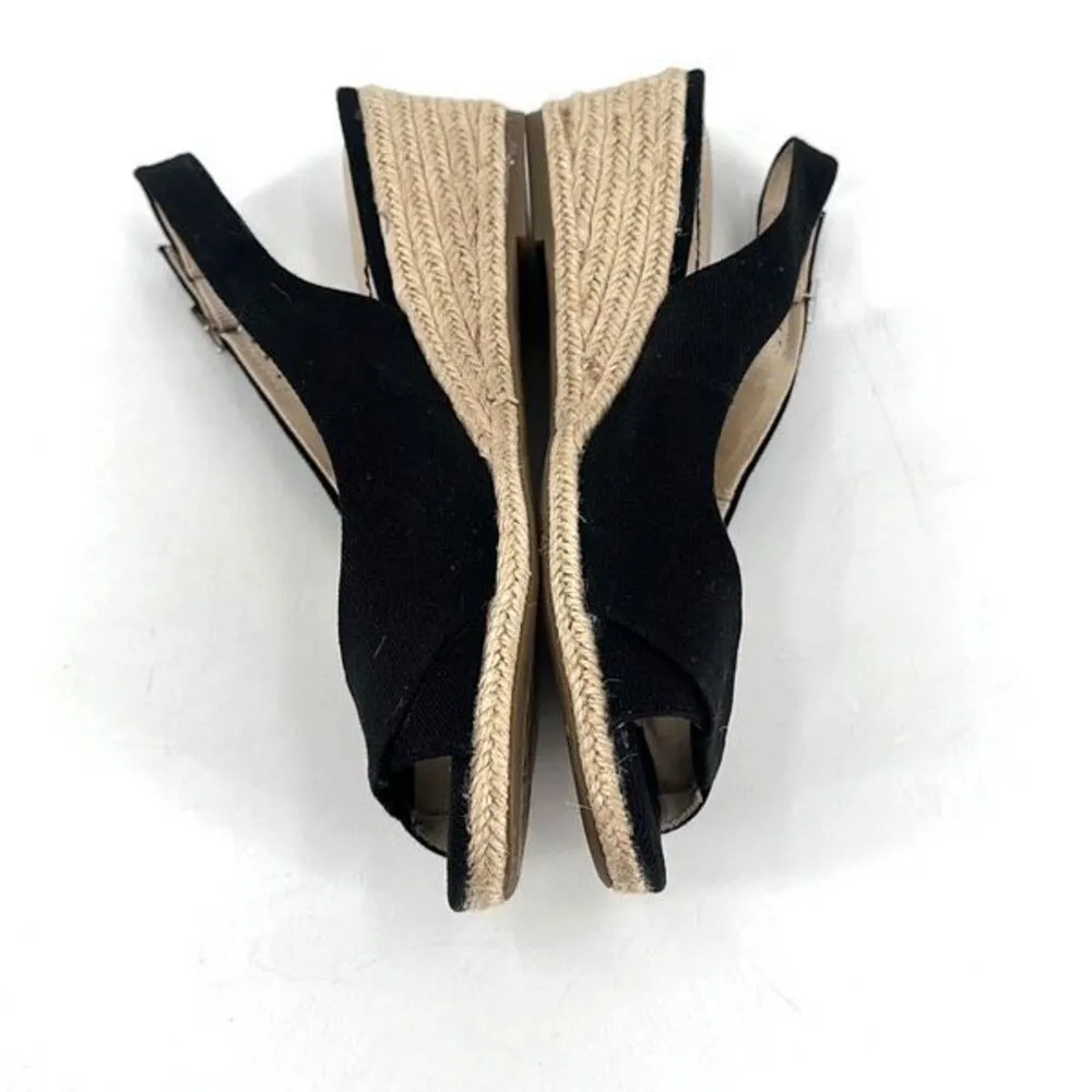 NWOT LifeStride Women's Socialite‎ Wedge Sandals Black Brown Size 8.5 - Image 6