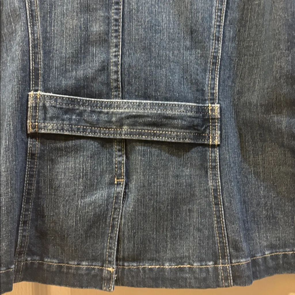 CALVIN KLEIN BLUE JEAN JACKET 6 SILVER BUTTONS 4 POCKETS DOWN FRONT SIZE LARGE - Image 7