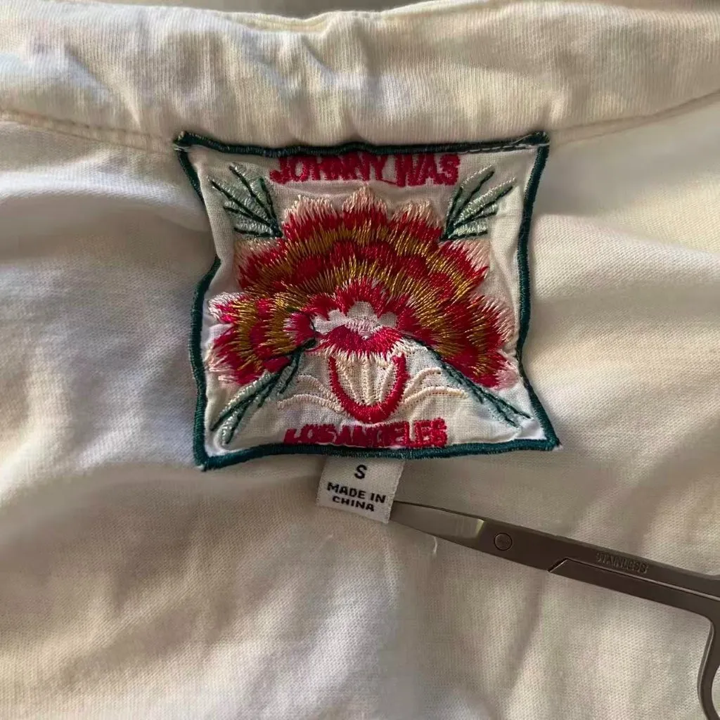 NWOT Johnny Was Embroidered Boho Floral Pockets Long Sleeves Dress Size S - Image 10