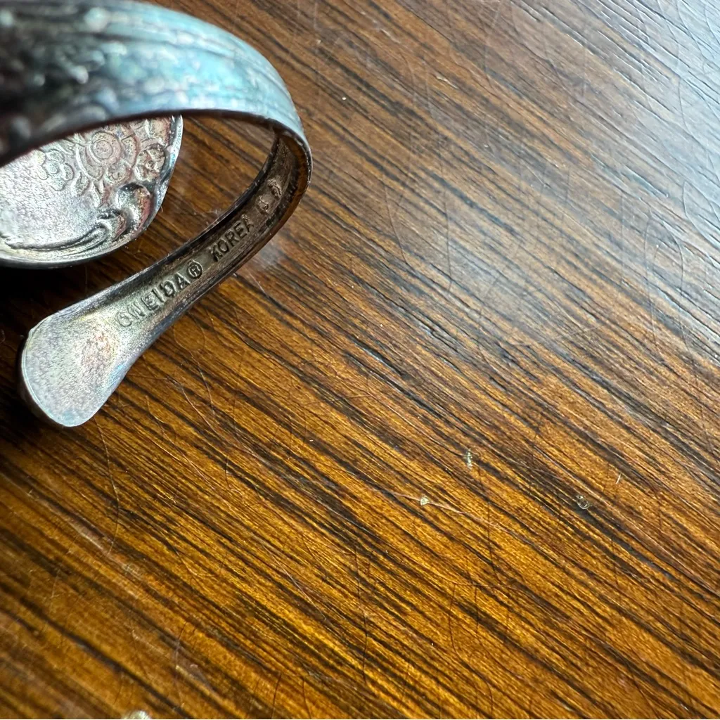 Oneida Korea Silverplate Spoon Band Wrap Ring Silver - Image 3