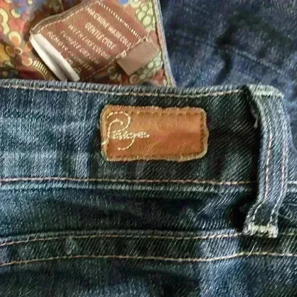 Paige low rise bootcut, distressed dark wash jeans - Image 7