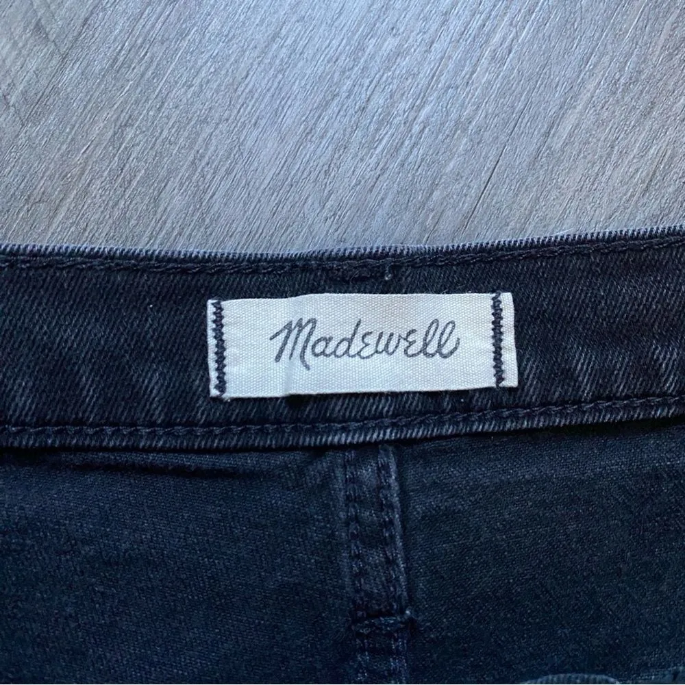 Madewell High Rise Shorts Button Fly Black 28 Waist Festival - Image 3