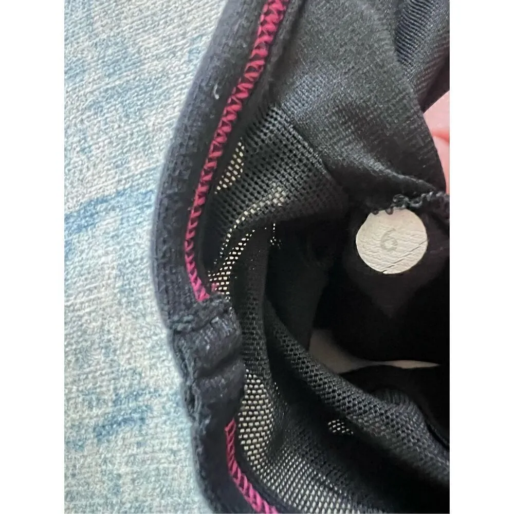 Lululemon Apex Stripe Black Angel Wing / Black Power Y Athletic Tank Top Size 6 - Image 4