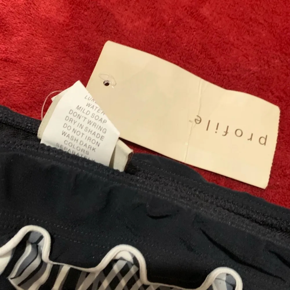 NEW! Women's Profile Swim bikini Bottoms Size 12 Black - Image 2