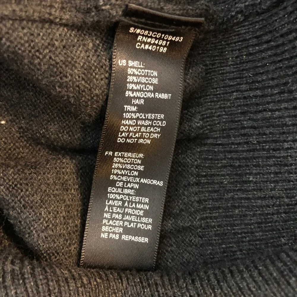 XXI Twenty One Forever21 Womens Sweater Puff Sleeve V Neck Gray M - Image 4