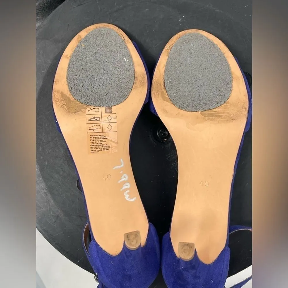 H&M purple strap sandals, size 9‎ suede S-69 - Image 5