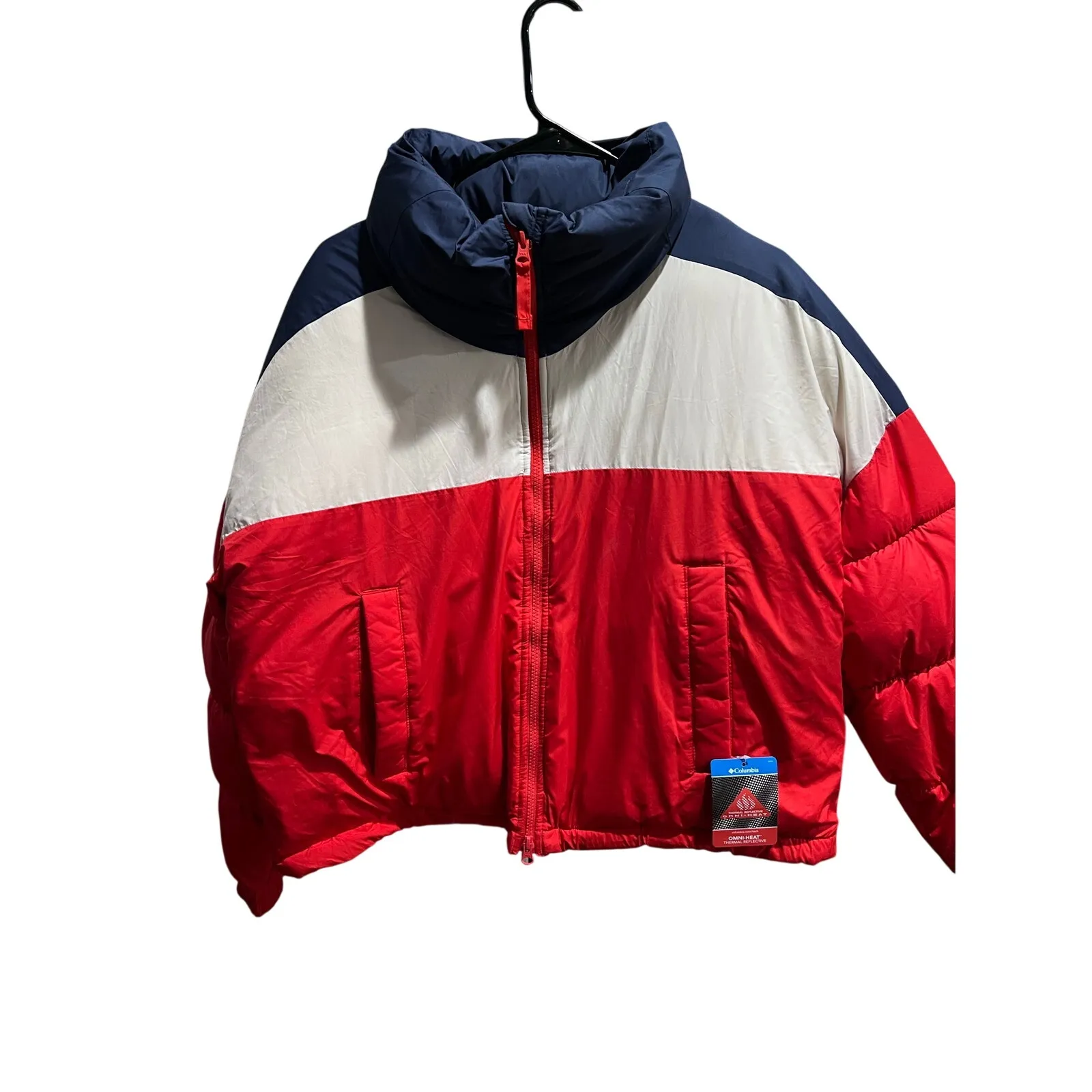 Columbia Pike Lake Cropped Jacket Women’s XL Omni-Heat Red White Blue NWT - Image 3