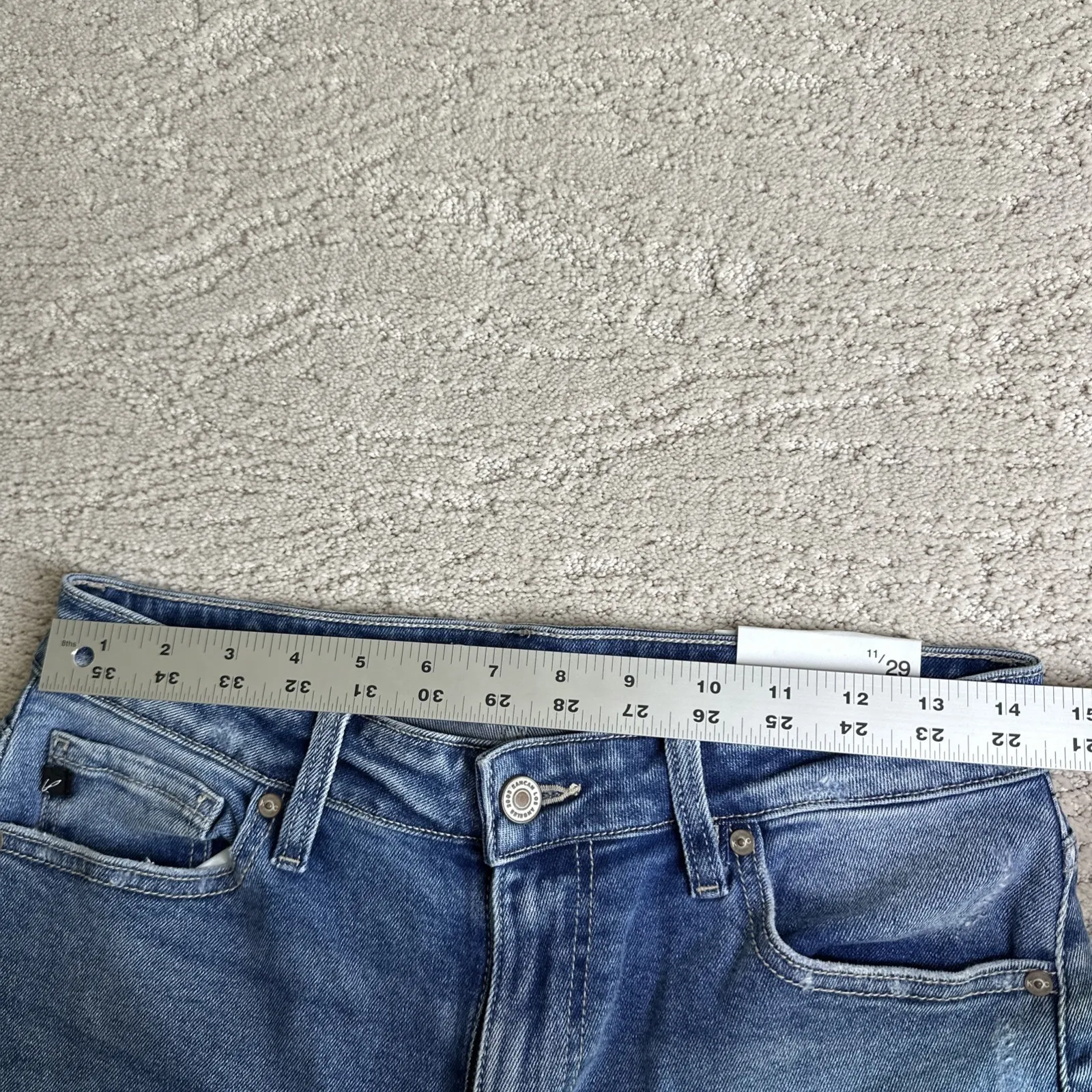 Women's NEW KanCan 11/29 Distressed Straight Fit Jeans‎ Stretch Blue - Image 4