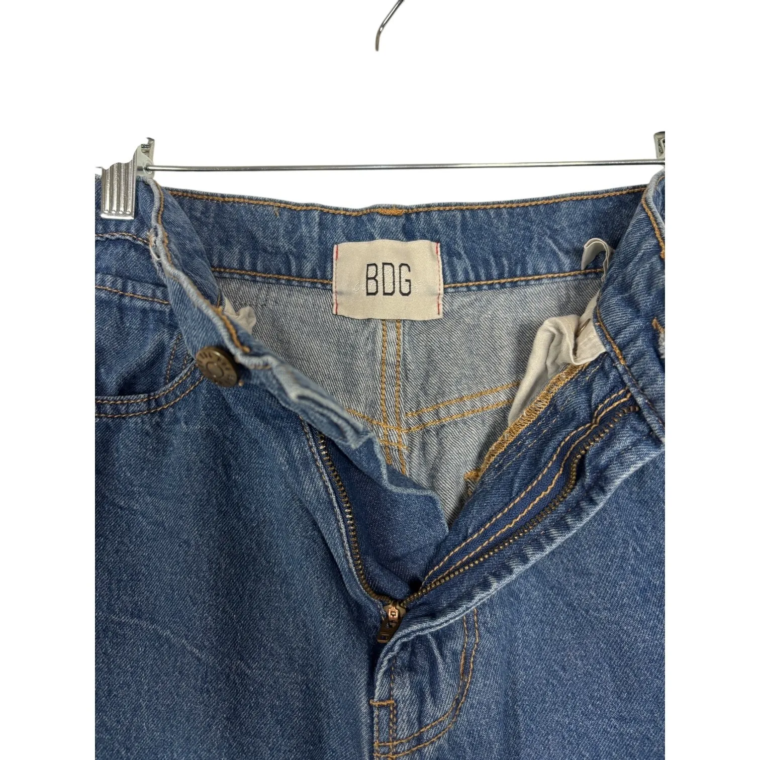 BDG Womens High Rise Straight Leg  Jeans Sz 26 Blue Denim Urban Outfitters Loose - Image 3