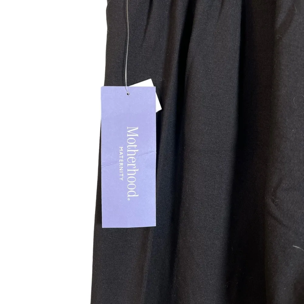 Motherhood Maternity Black Secret Fit Belly Crop Capri Leggings Size Medium New - Image 3