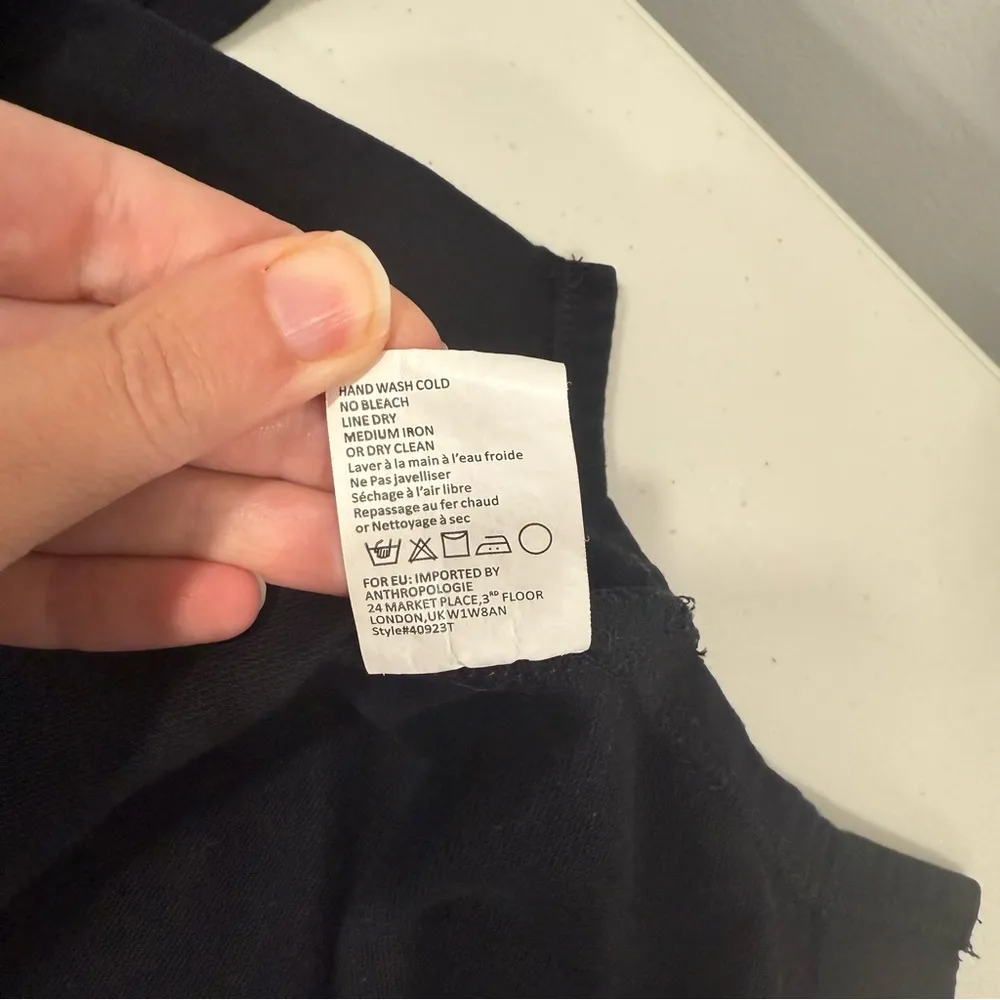 Anthropologie Tiny Black Long Sleeve Embroidered Top Size XS - Image 10