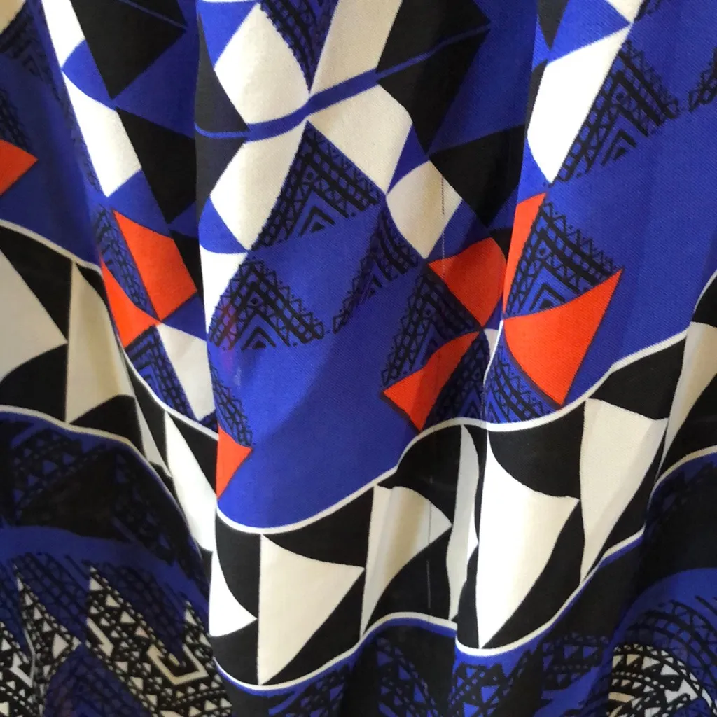 Plus size Maxi chiffon‎ tube dress Blue - Image 5