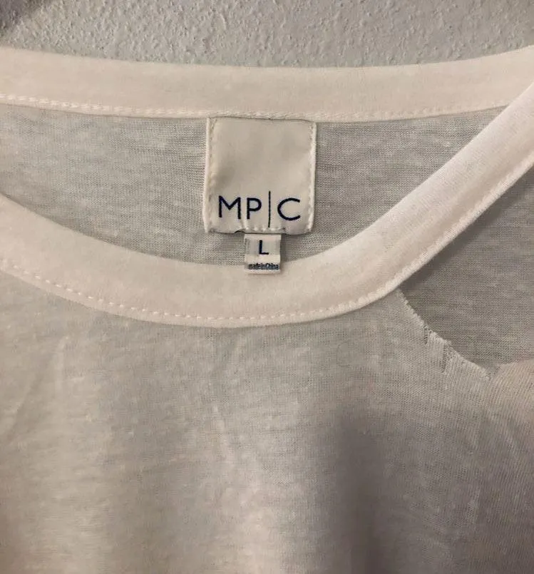 Mink Pink Distressed White Tee - Image 2