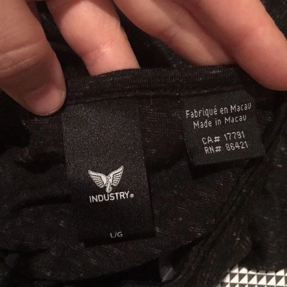 Industry Gun Metal Brown Women’s Large Crewneck Long Sleeve Stitched Shirt Top - Image 5