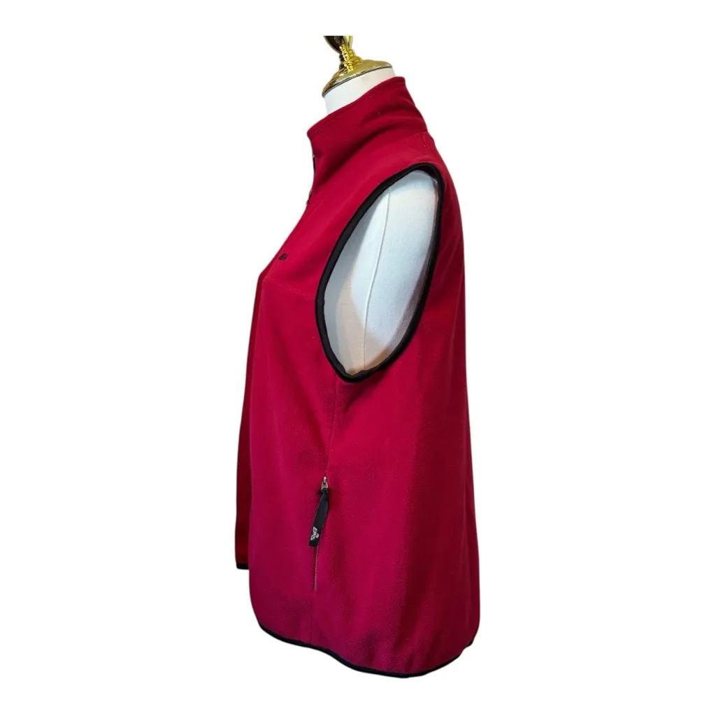 Eastern Mountain Sports Women's Bright Red Full Zip Vest Medium M - Image 2
