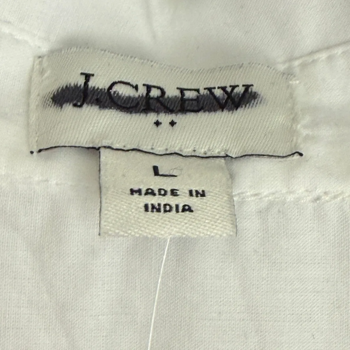 NWT J. Crew Sz L Coverup Shirt Dress White BF771 Vacation 100% Organic Cotton Size L - Image 8