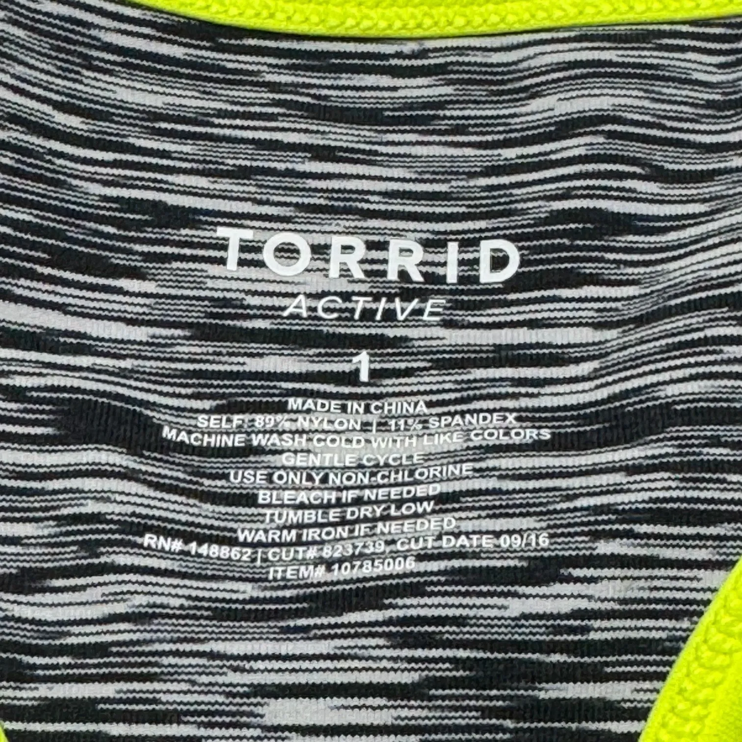 Torrid Active Wake Up Kick Ass Repeat Racerback Sports Bra Black Gray 14/16 1X - Image 2