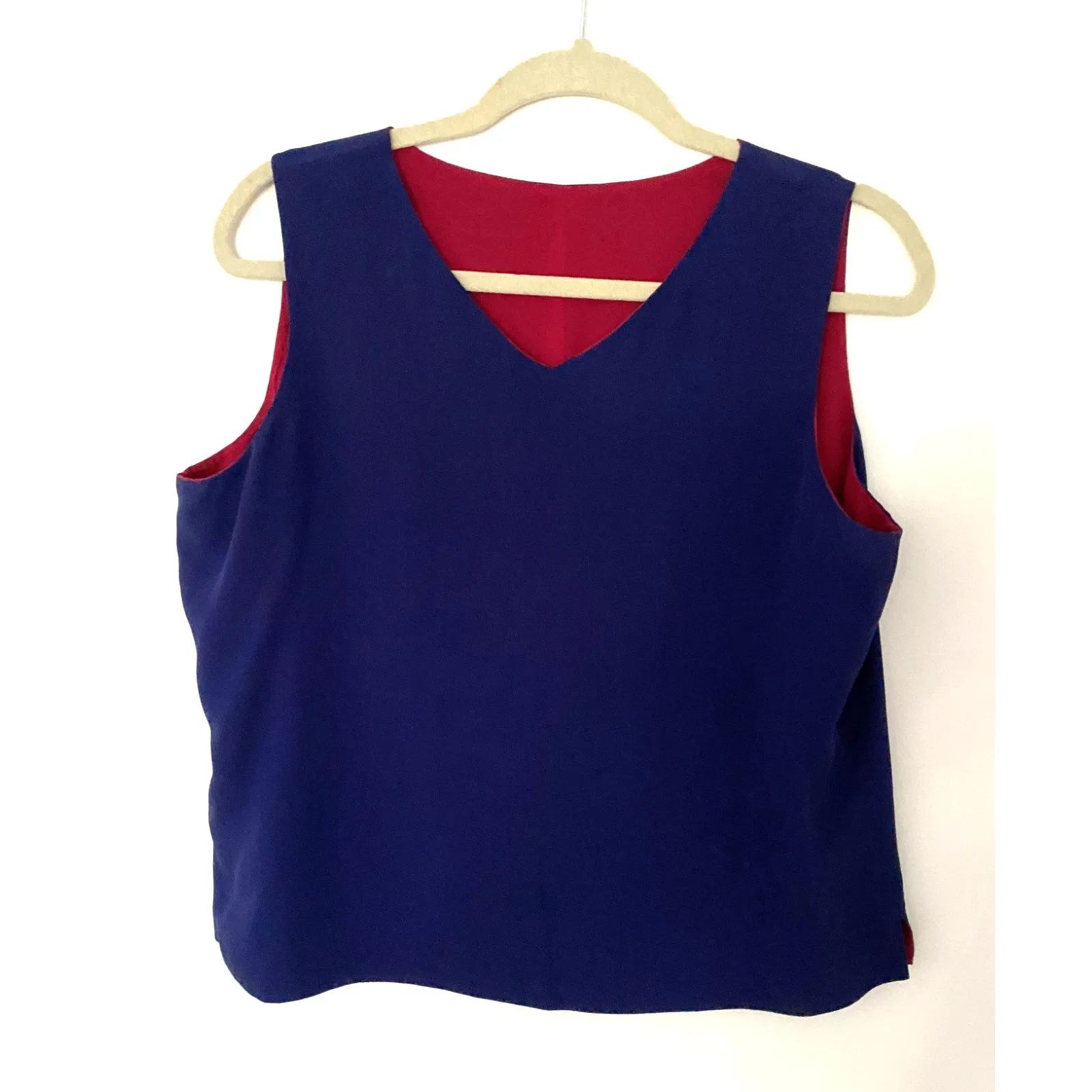 Talbots Petite Blue Silk 3 Piece Suit Blazer Top Pants Set Sz 12P & 16P - Image 9