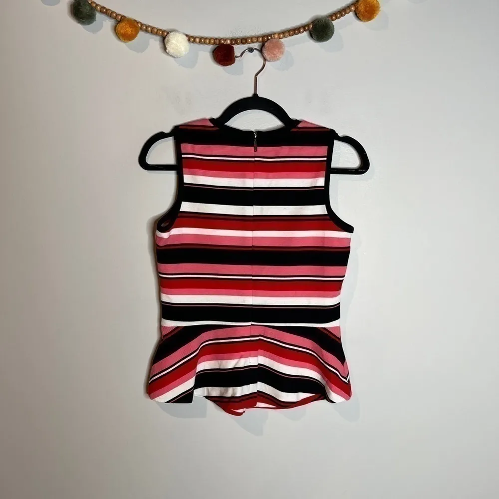🌺 Michael Kors striped peplum tank top - Image 5