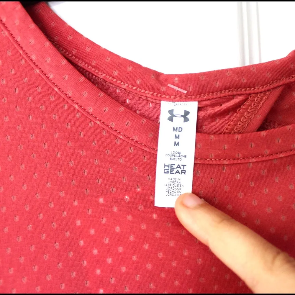 Under Armour Heat Gear Mesh Split Back Workout Top - Image 4