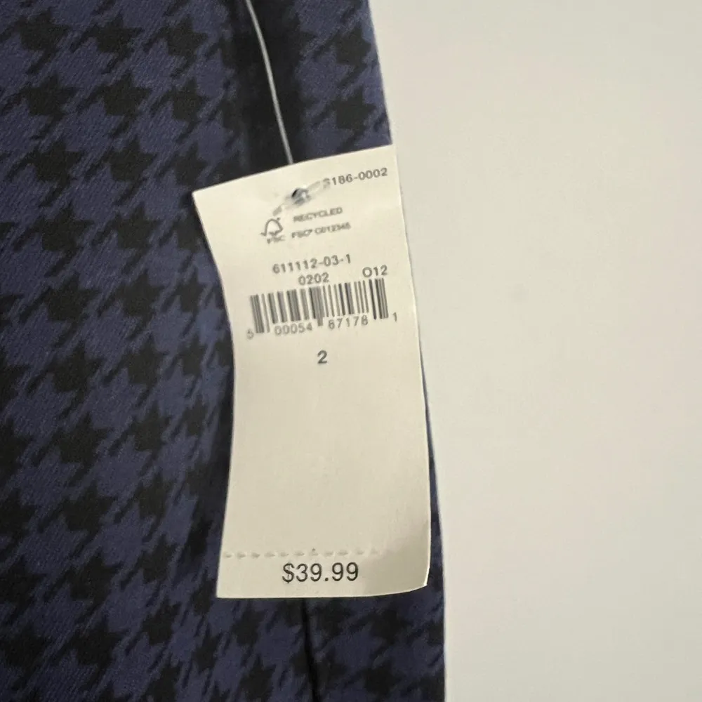 Old Navy High-Waisted Pixie Skinny Pants. Blue herringbone print. . Size 2. NWT - Image 3