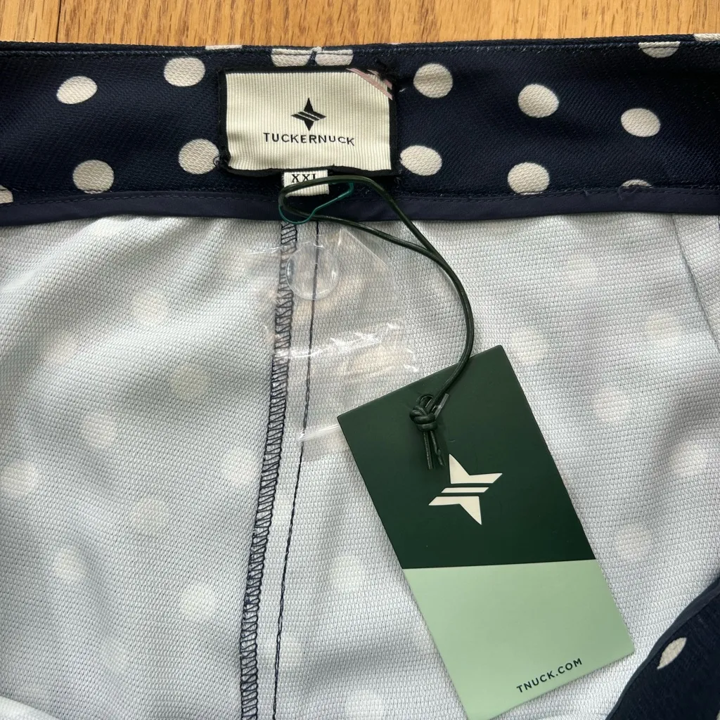 NWT TUCKERNUCK Navy and White Dotted Polka Dots Pants Size XXL READ - Image 6