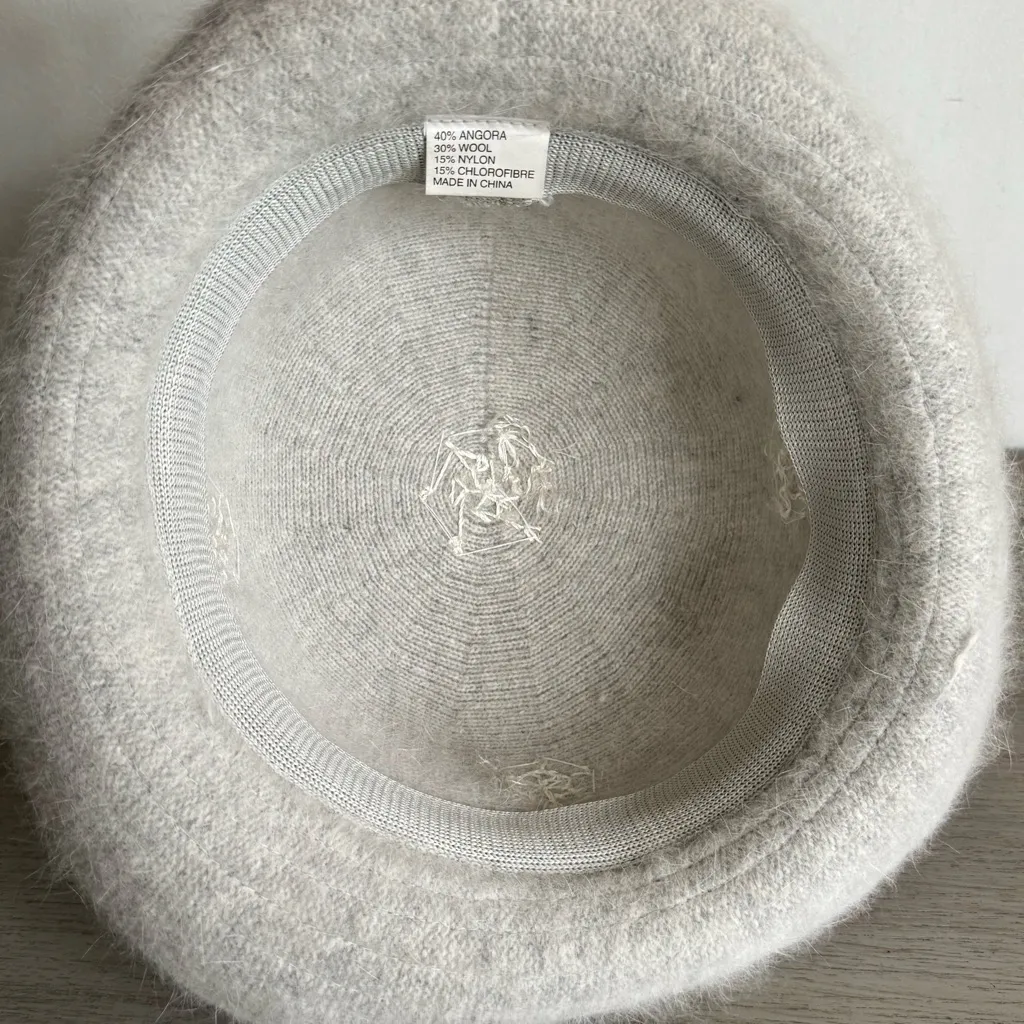 Angora Wool Light Gray Bowler Fedora Winter Snowflake Christmas Soft‎ Fuzzy Hat - Image 6