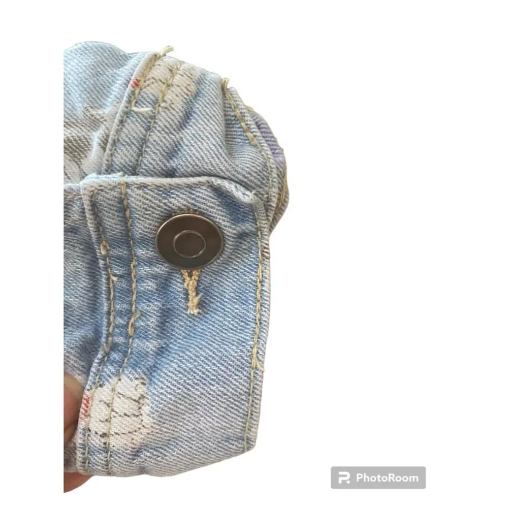 Disney denim jacket with all the Disney dogs on it size XS - Image 4