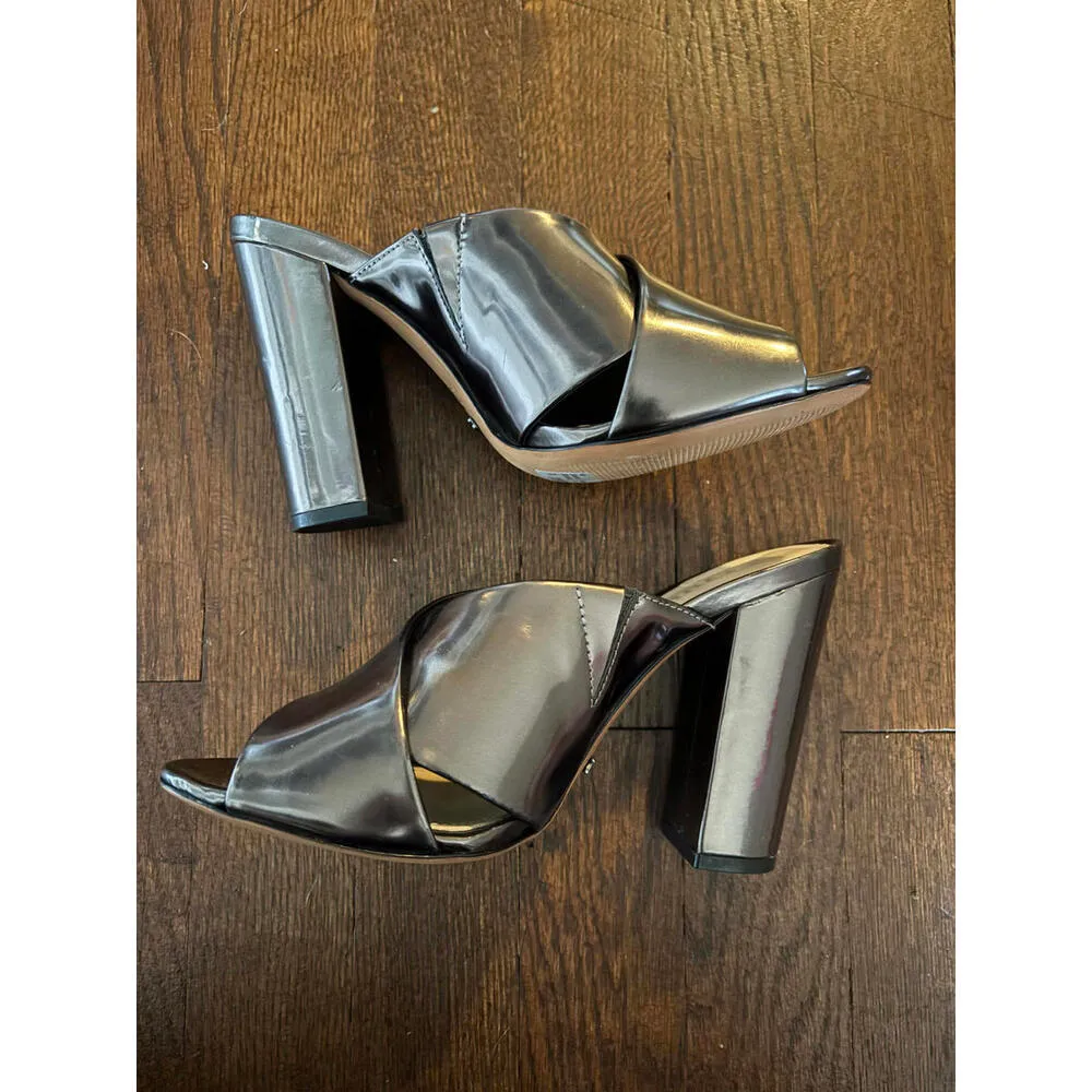 DISCOUNT SHIPPING NWT Schutz Womens Maisie Metallic High Heel Sandals - Image 8