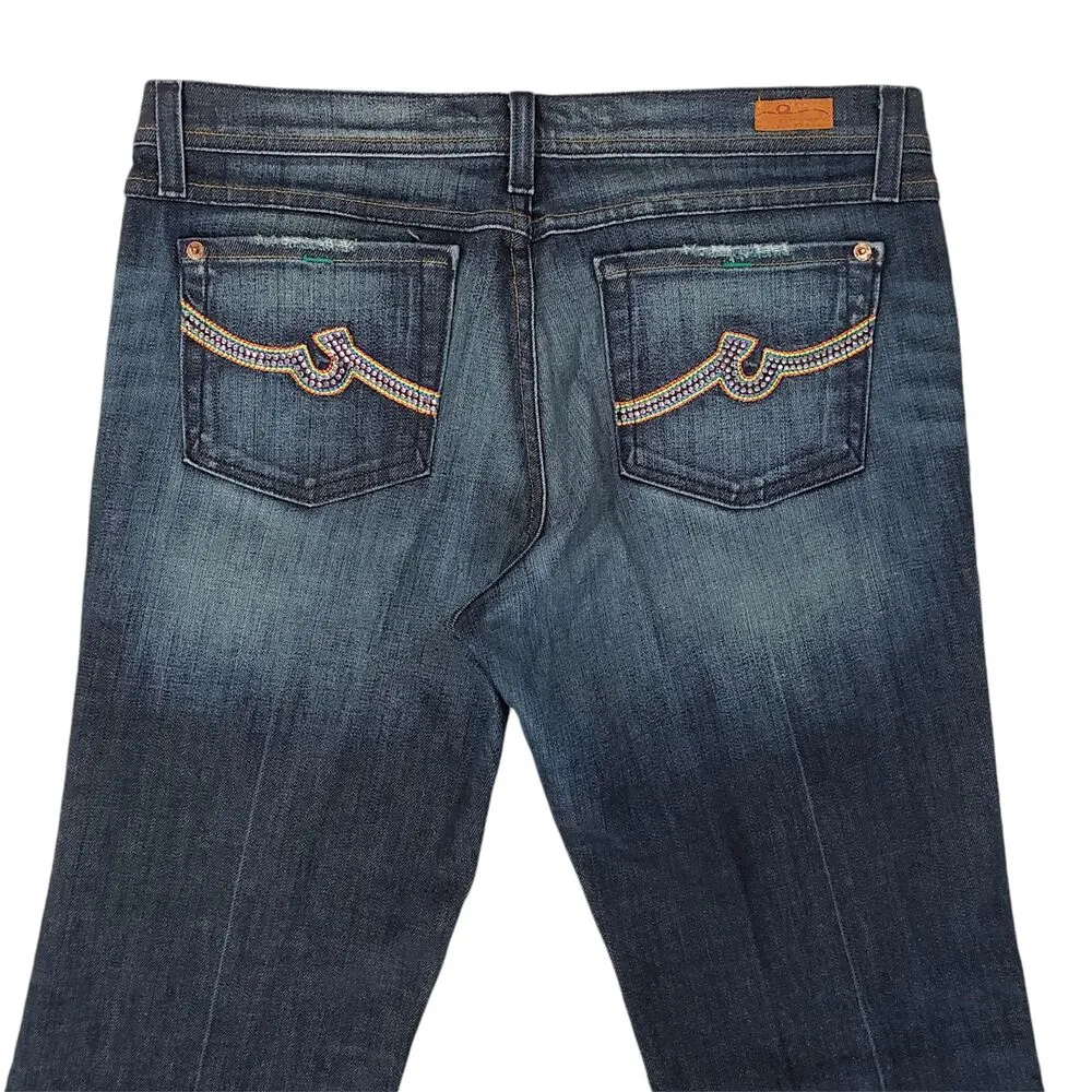 Vintage Plastic by Gly Bootcut Jeans Womens 13 Denim Embellished Y2K Blue Size undefined - Image 12