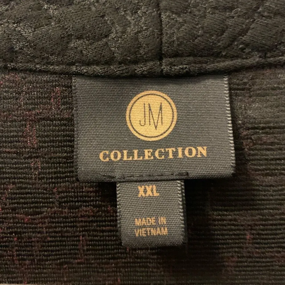 JM Collection  Blazer Cardigan Jacket Topper Size XXL One Button Closure - Image 3