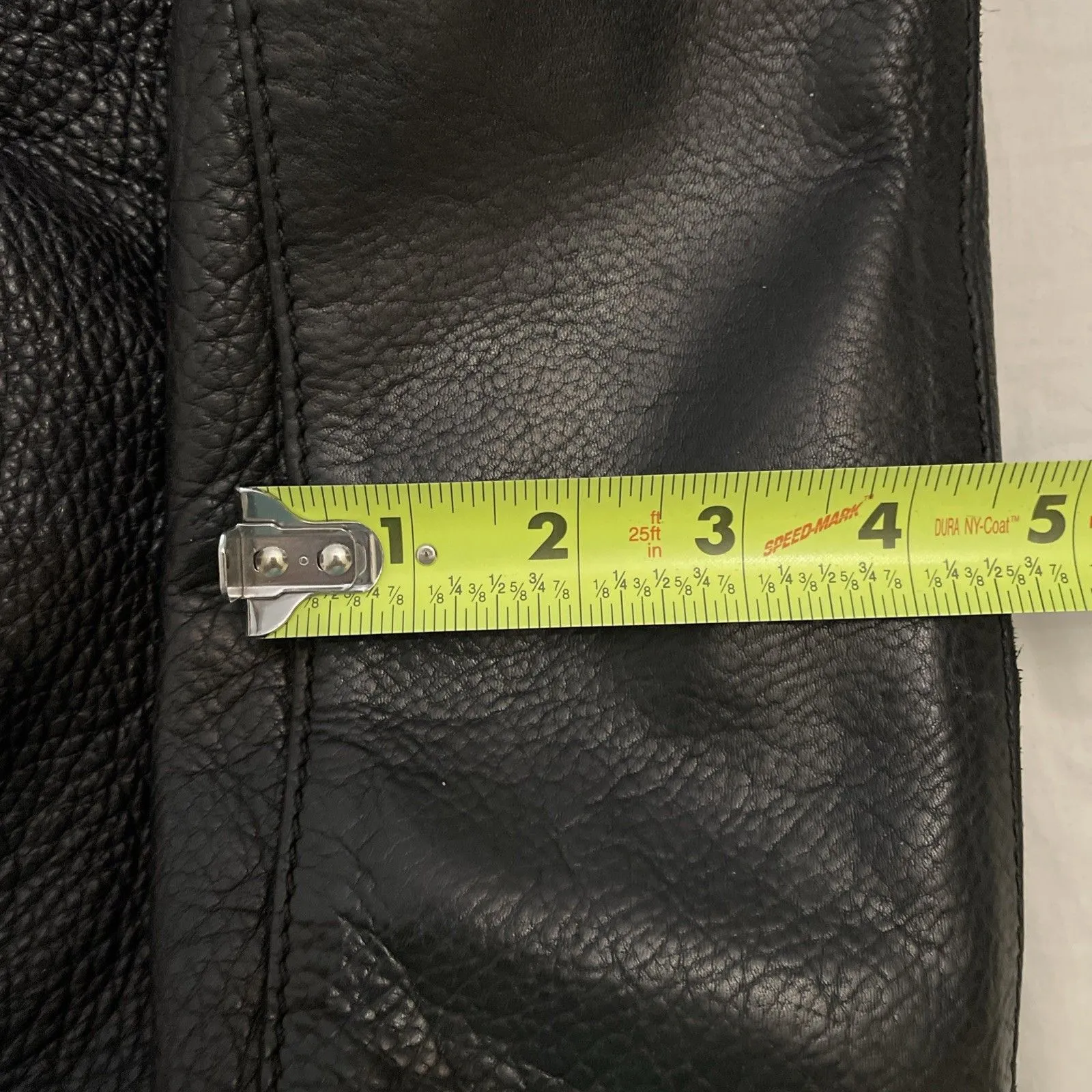 American Leather Co. Black Leather Lenox Triple Entry Satchel Purse Back - Image 8