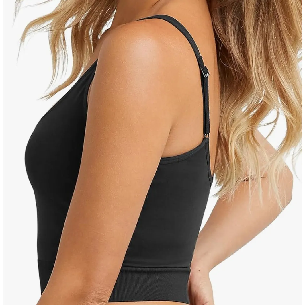 Brand New Maidenform Women's Size 2XL XXL Black Seamless Smoothing Cropped Cami - Image 2