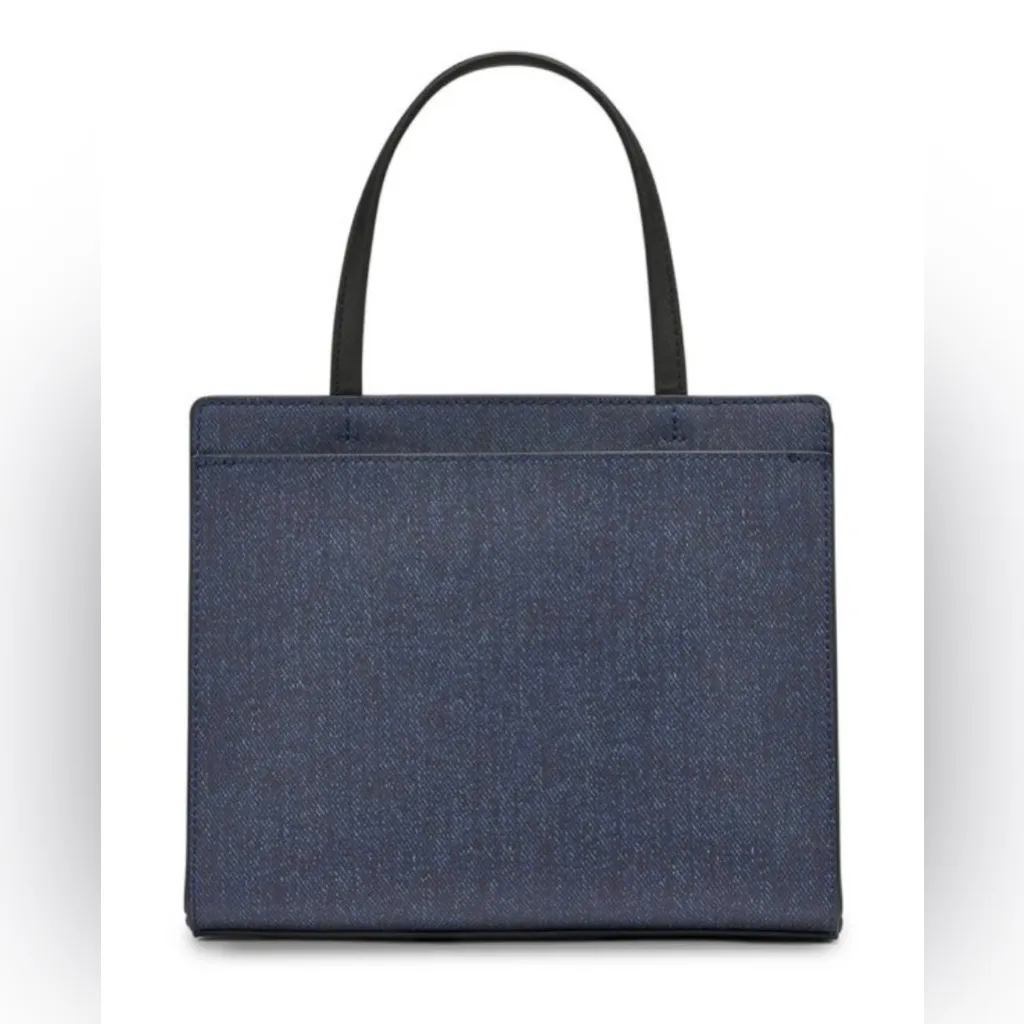 Karl Lagerfeld Paris Maybelle Denim Satchel with Pins & Coin Purse NWT - Image 3