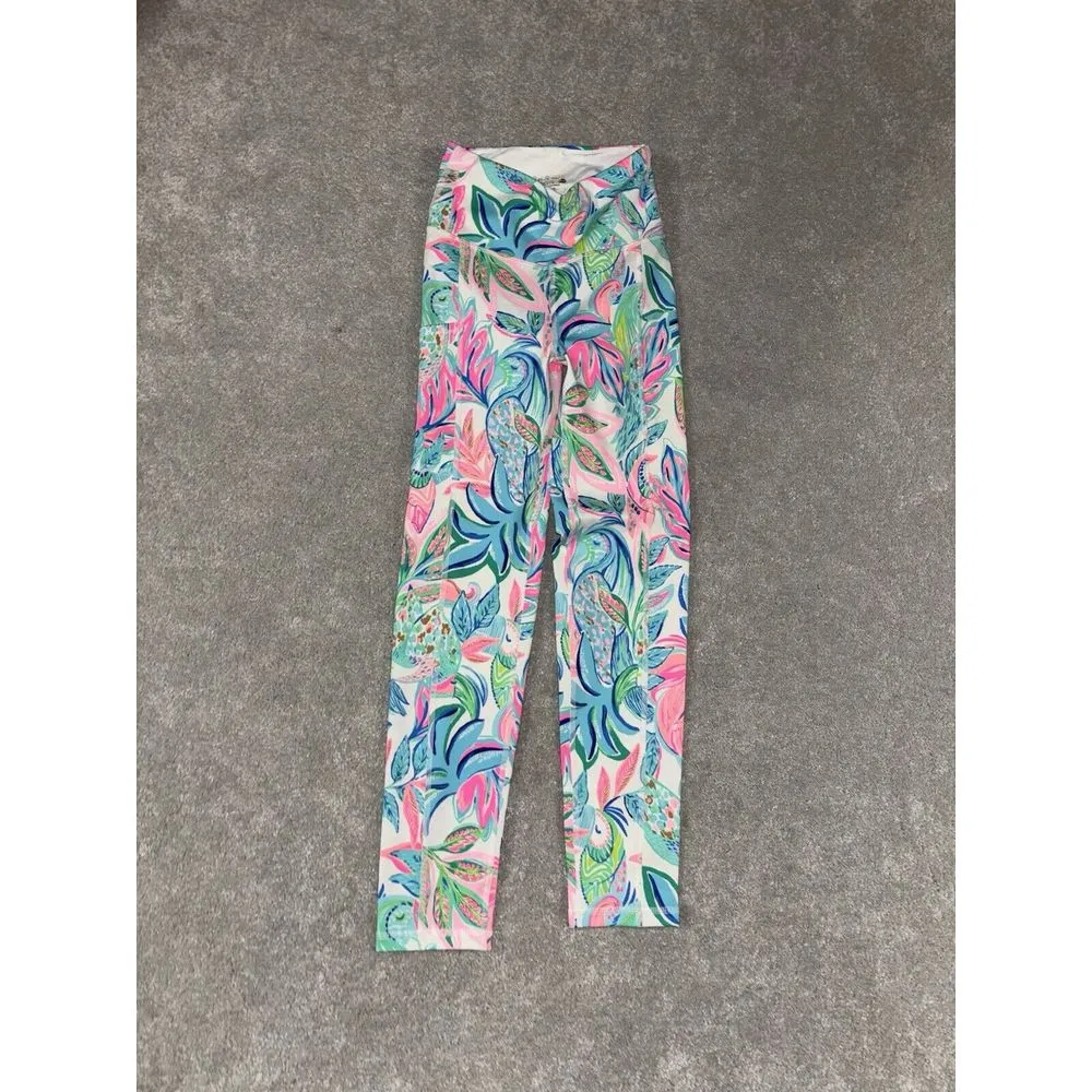 NWT Lilly Pulitzer Xxs Luxletic Weekender HR Leggings Toucan Do It‎ Better - Image 3