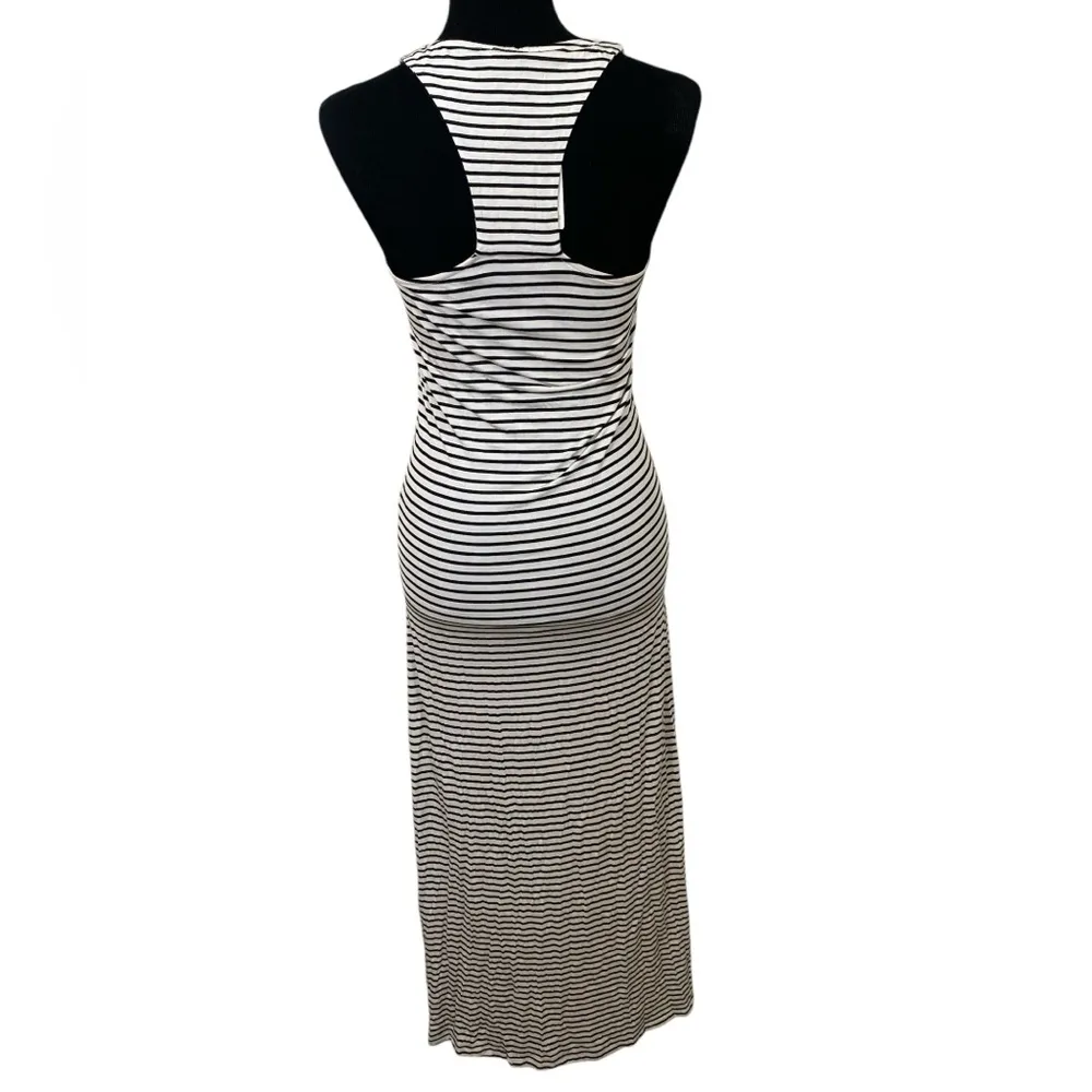 Embroidered striped knit racerback maxi dress vacation resort - Image 4