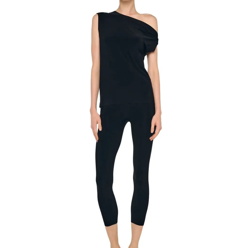 Norma Kamali Cropped Leggings in Black X-Small New Womens Pants - Image 12