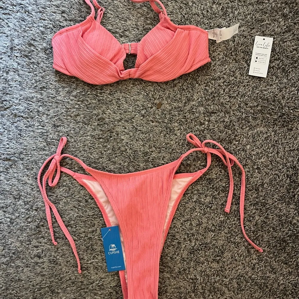 NWT Cupshe Pink Bikini Set - Image 3