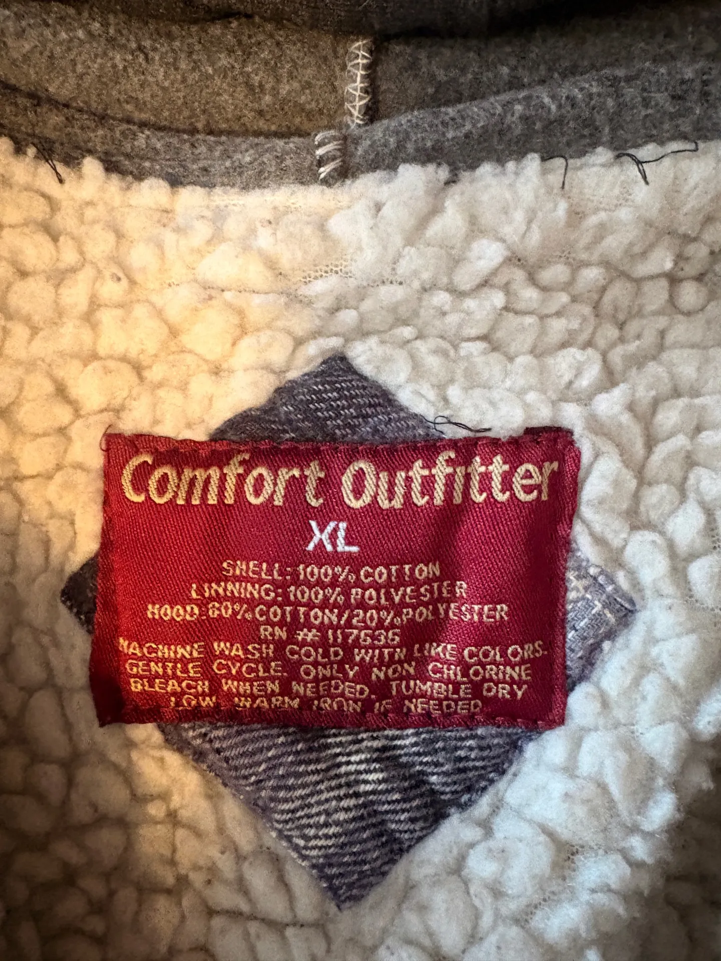 Brown fuzzy flannel Size XL - Image 2