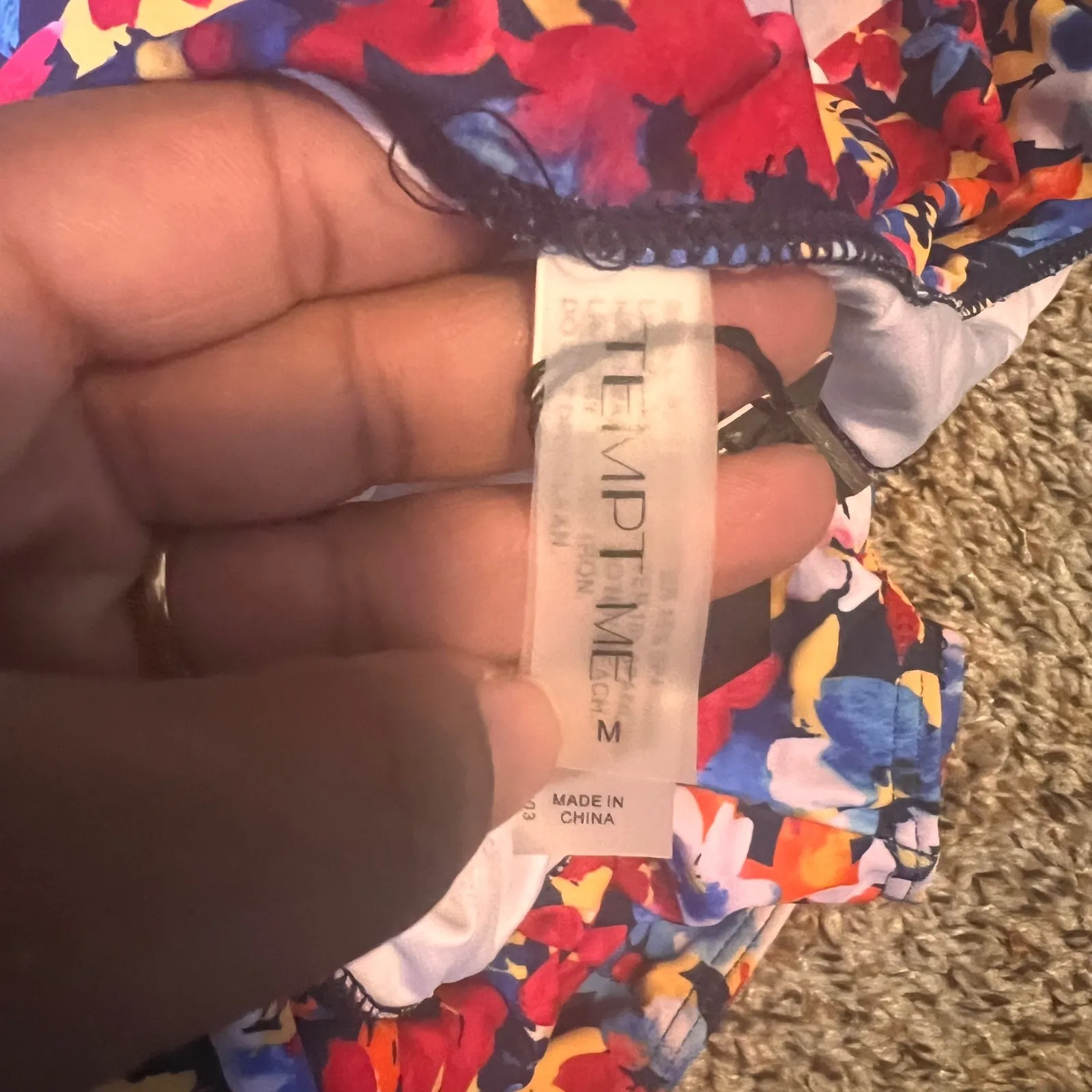 Tempt‎ Me Floral One Piece Swimsuit Ruffle One Shoulder Swimwear - Image 4