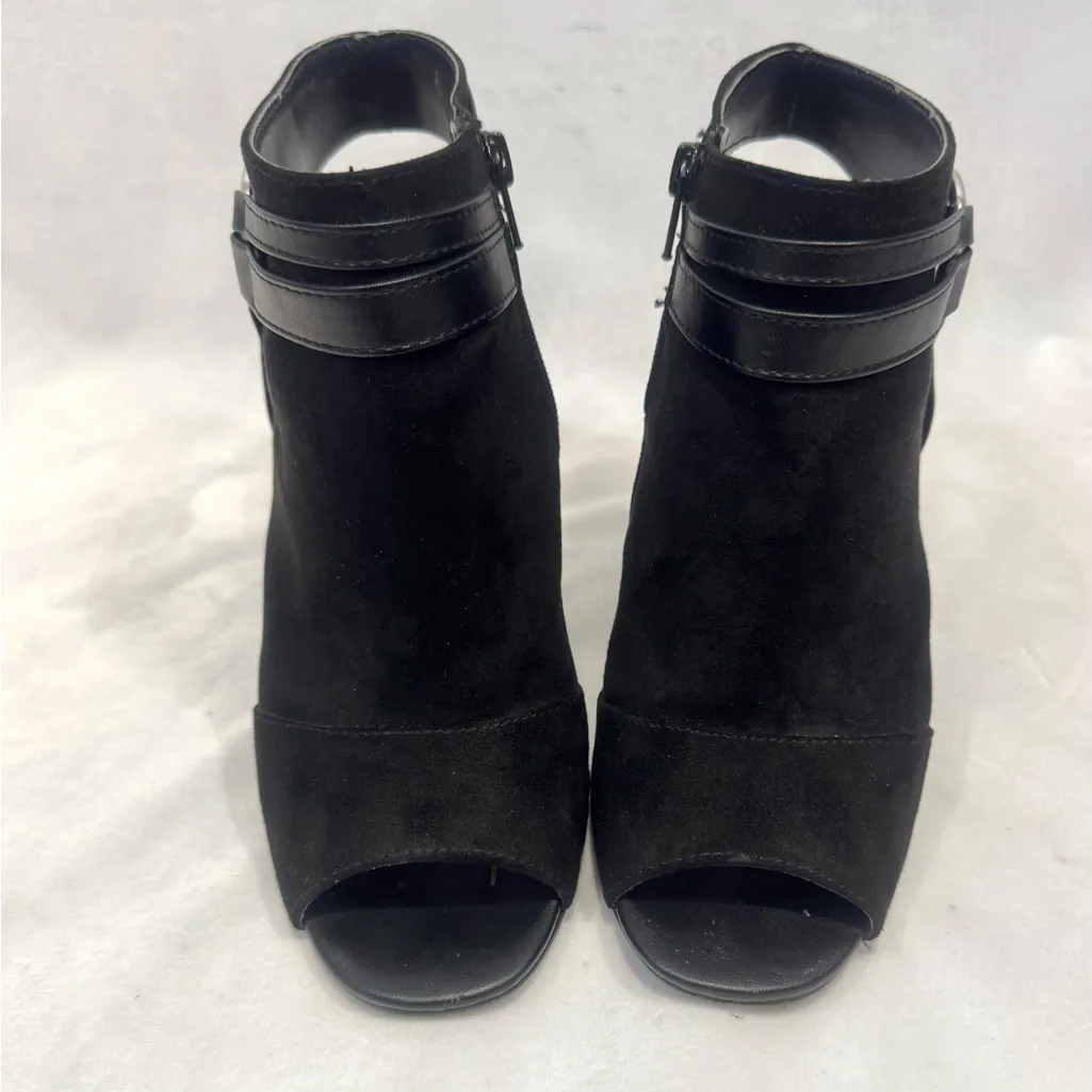 Penny loves Kenny black suede and leather heeled sandal bootie size 7.5 - Image 3