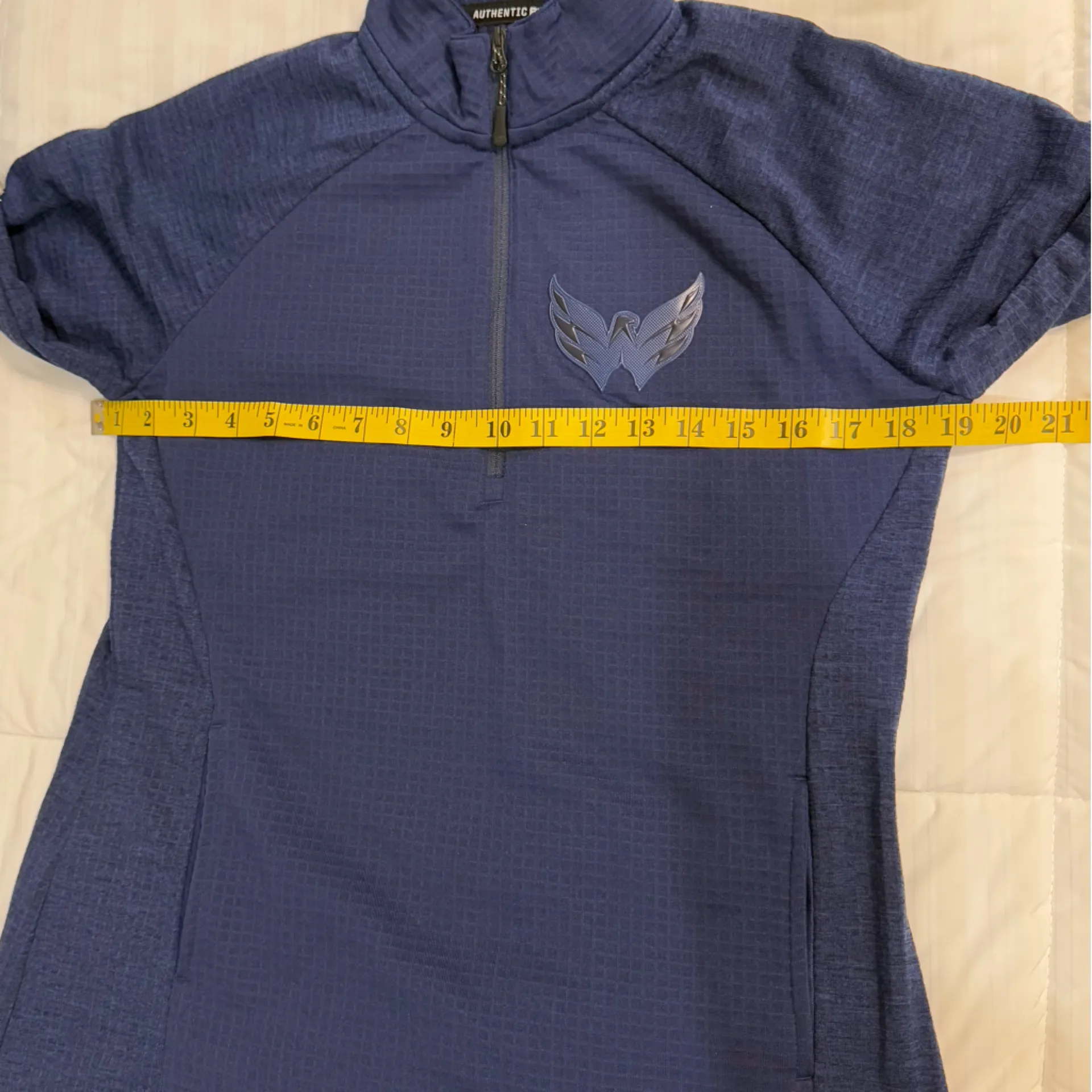 Fanatics Authentic Pro Navy Apparel Pullover Quarter Zip - Image 4