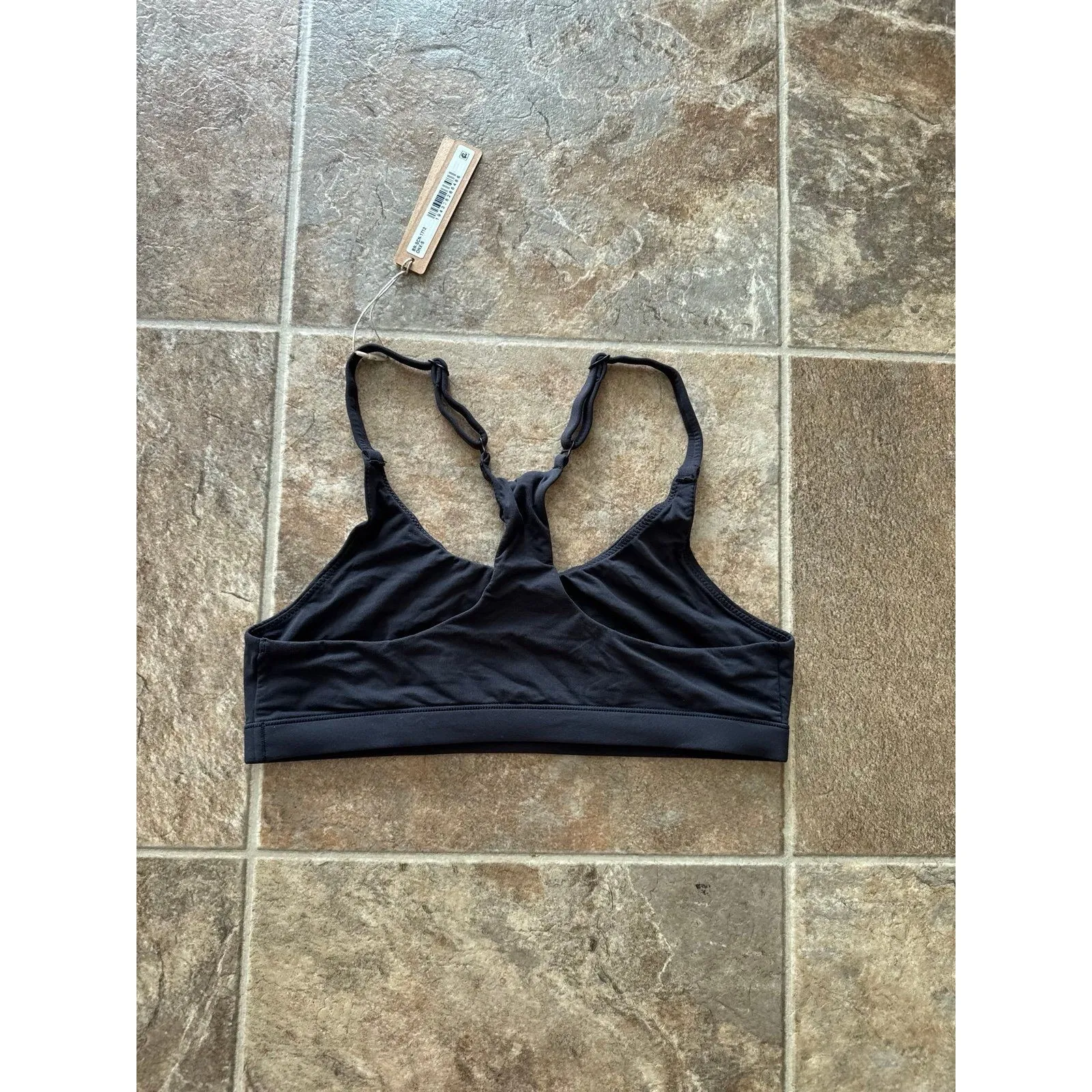 Skims Fits Everybody Racerback Bralette Onyx Size Small - Image 7