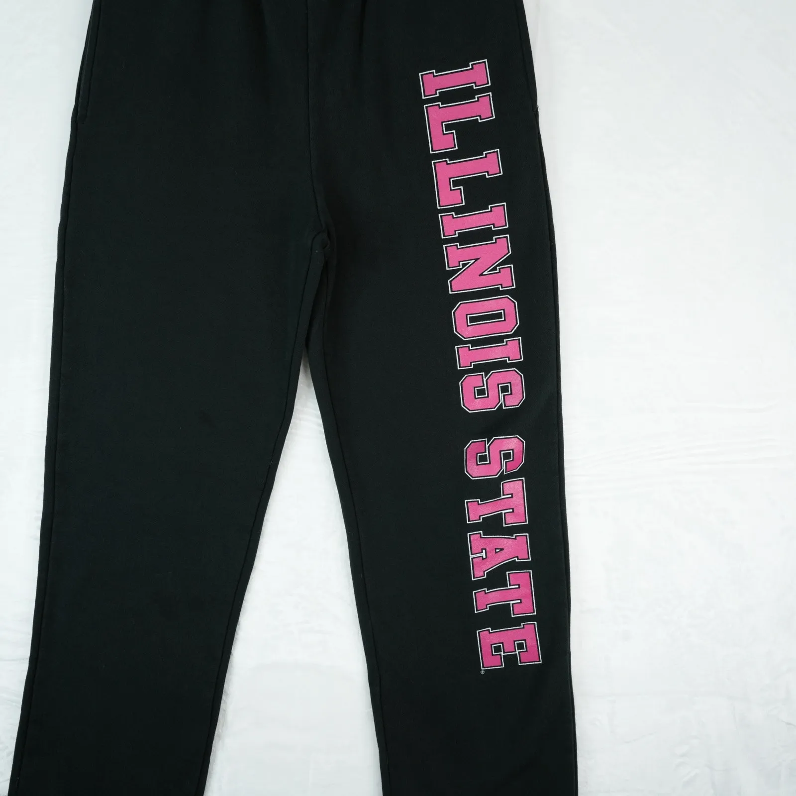 Illinois State University Redbirds Sweatpants Womens Small Black Pink Joggers - Image 3