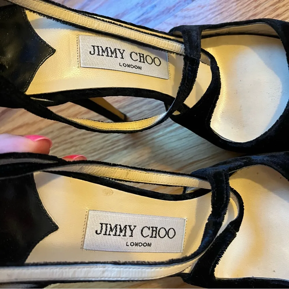 black velour platform heels size 37 - Image 7